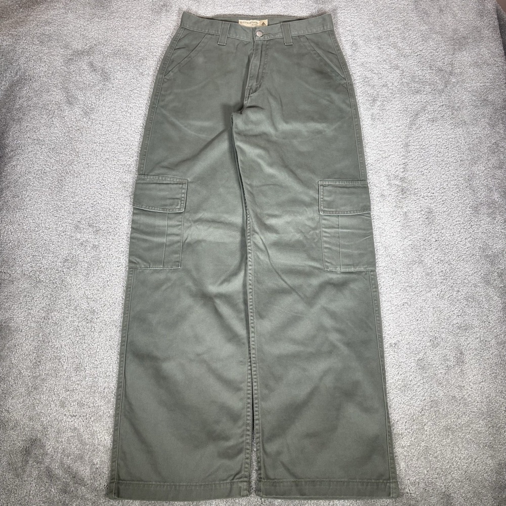 Vintage Levis Silvertab Cargo Pants Mens 29x32 Green Khaki Baggy Skater Y2K 2001